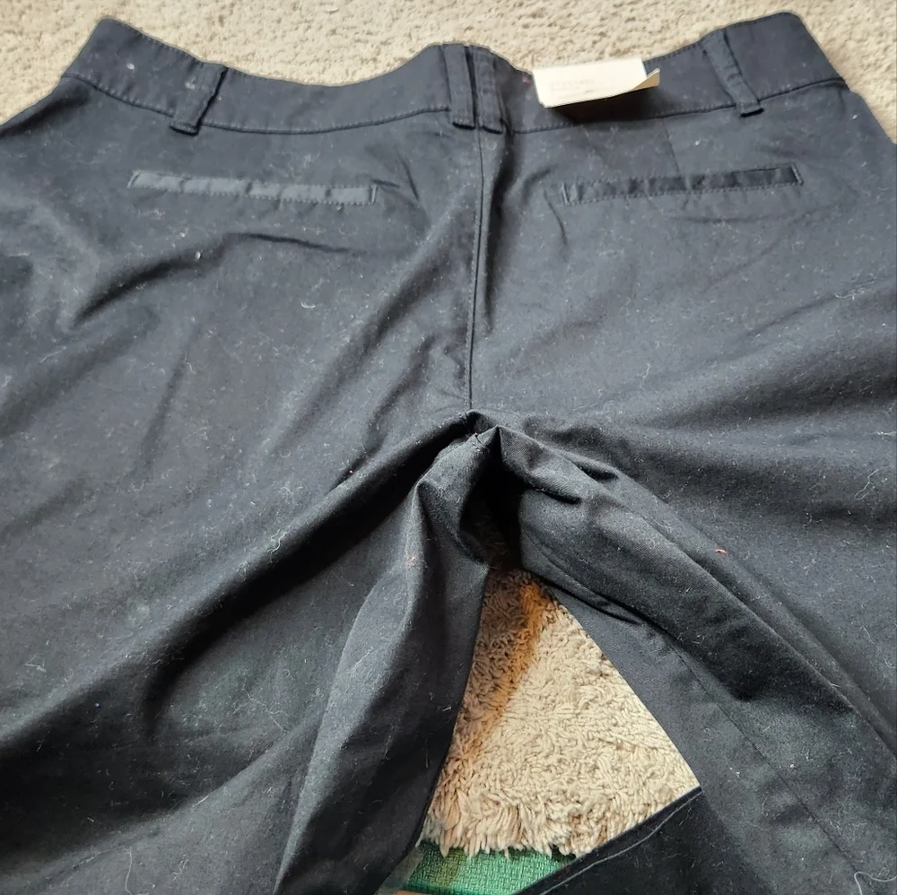 A New Day Women's High-Rise Straight Ankle Chino Pants Black Size 14